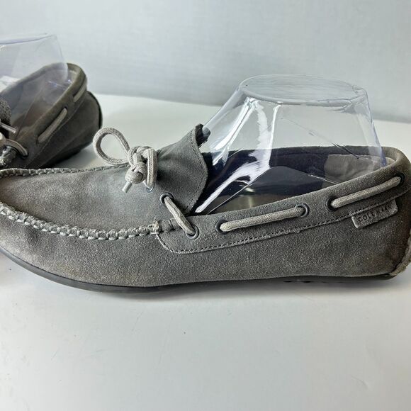 Cole Haan Grant Gray Suede Slip-on Camp Driving Loafer Shoes Size 9M - Picture 4 of 15